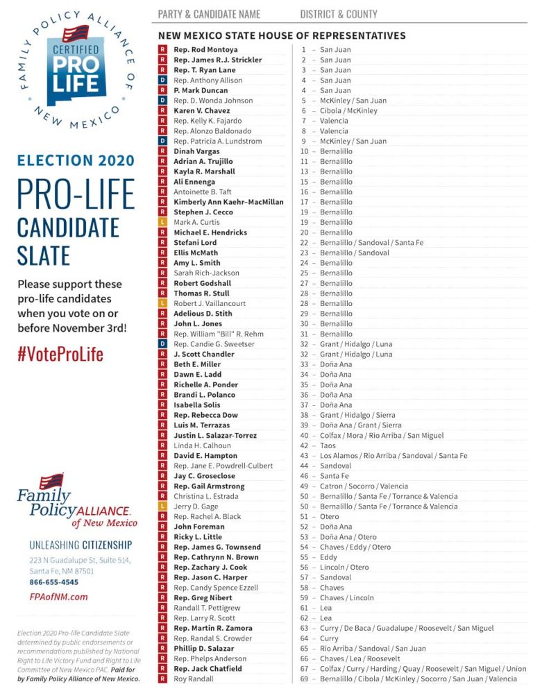 Meet Your ProLife Candidates! Family Policy Alliance