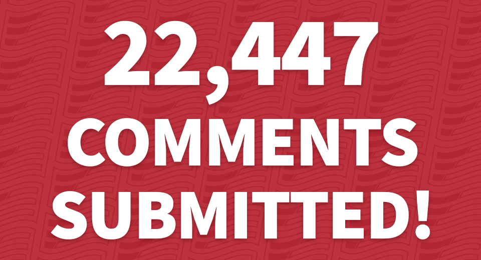 22,447 Comments Submitted!